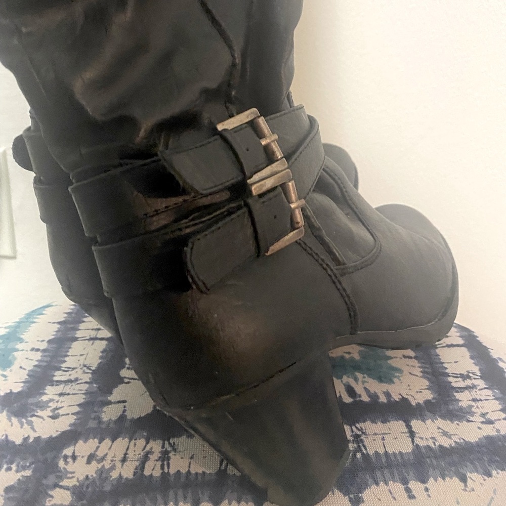 Kohl’s Black Riding Boots Size 11 - Picture 2 of 4